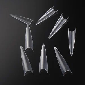 Nail Tips for Acrylic False Clear Nail Tips Refill Size 456 789 C Curve Gel Stiletto Nail Tips Artificial Fingernail