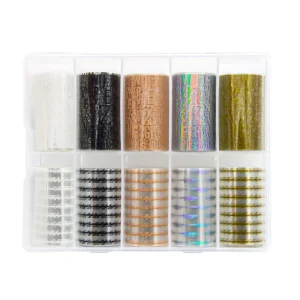 Nail Transfer Foil Paper Roll Set Nail Art Foil Polish Sticker Decals