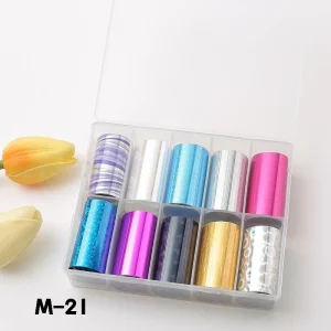 Nail Transfer Foil Paper Roll Set Nail Art Foil Polish Sticker for Nail Art & Decals