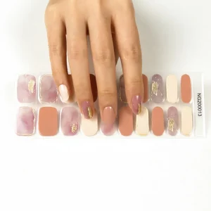 Nails Art Stickers Semi Cured Gel Nail Strip Sticker UV Foil Gel Nail Stickers