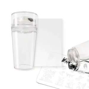 Nails Art Tools clear Uv Gel Polish Silicone Stamper and Scraper Kit Transparent Nail Stamper Set for Stamping Pattern