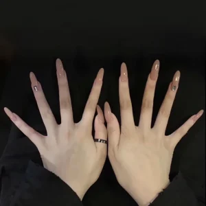 Nails False Tips Long Stiletto Artificial Finger Press on Nails Salon Design with Free Glue Sticker Acceptable ABS