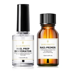 Nails Set Supplies Salon 15ml No Need Cure Air Dry PH Bond Nail Prep Dehydrator and Ph Balancing Bond Primer As Base Step