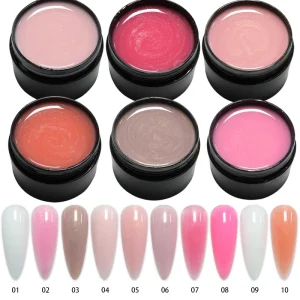 Nails Supplies 10colors Soak Off UV Gel Long Lasting Shimmer Gel Builder Nail Gel Extension Nail
