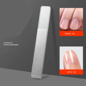 Nano Glass Nail File Transparent Nail Buffer for Natural Nails Creates High Shine Professional Manicure Polishing Tool