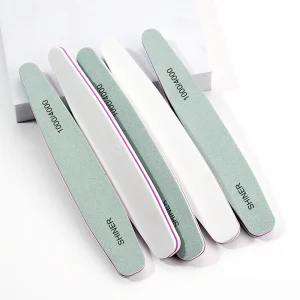 Natural Acrylic 1000 4000 Nail Buffer Block Shine Smoother Fingernail Polisher Sponge File Sanding Buffing Shining Nail Care
