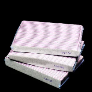 Neissry Factory Customise High Quality 180 Grit Metal Base Luxury Wrapped Nail File with Buffer & Emery Boards for Manicure