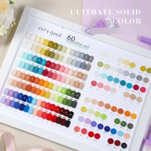 New 60 Color Bubble Gel Polish Kit 15ml Volume with Solid and Trendy Shades for Nail Art