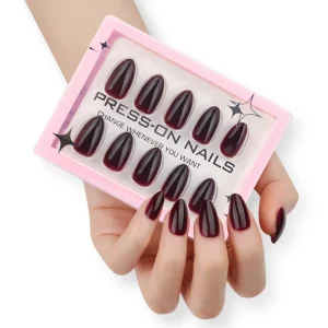 New Arrival 30 Piece Set Minimalist High End Short Almond Shape Acrylic Press Nails French Artificial Fingernails False Nails GD
