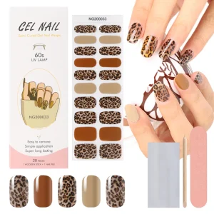 New Arrival Custom Gel Nail Wraps Christmas Nail Art Decoration Japan and US GEL Nail Sticker With UV Lamp