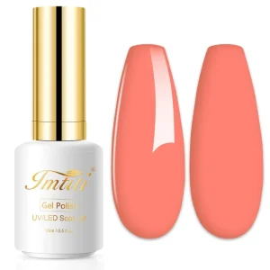 New Arrival Custom Private Label and Sample 15ml Peach Orange UV Gel Nail Polish