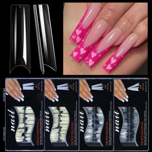 New Arrival French Style Nail Tips 500 Piece Boxed Full Sticker Directly Supplied by Manufacturer for Salon Use