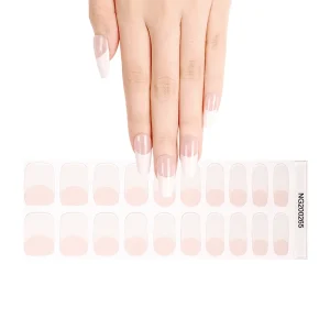 New Arrival French Tips 3D Heart Artificial Nails Full Cover Nail Gel Wraps Long Lasting Waterproof Eco friendly Non Toxic Press