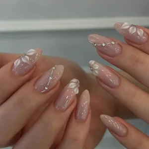 New Arrival Handmade Press On Artificial Nails Long Square Almond Design Full Cover PMMA Material Durable Wearable Long Tips