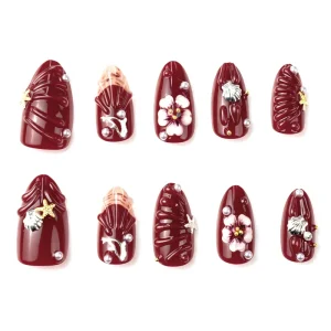 New Arrival Handmade Press On Artificial Nails Long Square Design Full Cover ABS Material Durable Wearable Finger Nails