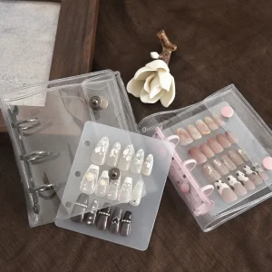New Arrival Nail Supplies Small Size Clear Press on Nails Display Holder Catalog for Nail Tips
