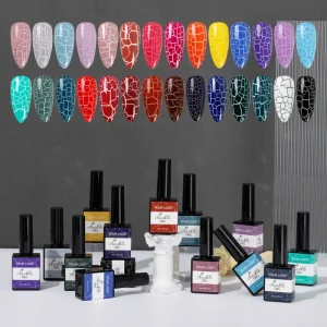 New Arrival Private Label Crackle Gel UV Gel Nail Polish for Nail Art Gel Polish