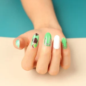 New Arrival ST.Patrick’s Day Novelty Green Shamrocks Nail Wraps Costume Nail Art Decoration for Girl Nail Sticker
