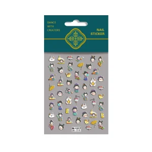 New Arrivals Cartoon Nails Art Stickers 3d Manicure Water Decals Transparent Flower Nail Decals Nail Stickers