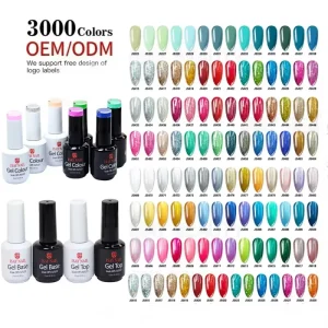 New Arrivals Polish Kit Gel 1000 Colors 15ml Soak Off UV Nail Color Gel Sets DIY Non Toxic Long Lasting