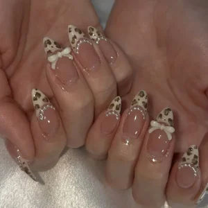 New Arrive Unique Design Gorgeous False Nails Art Luxurious 24PCS Reusable Acrylic Press Ons Nails