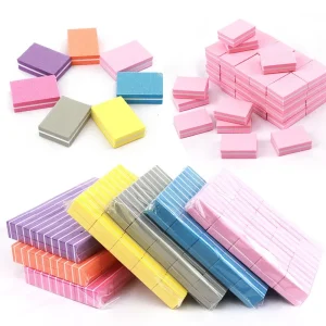 New Colorful Acrylic Nail Sponge File Buffer Block Professional Nail Tools Double Sided for Pedicure & Manicure