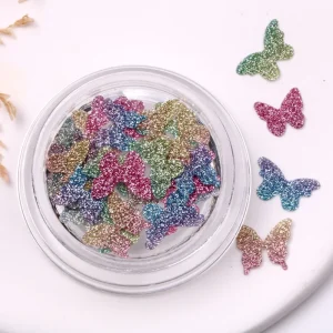 New Colorful Shiny Fantasy Butterfly Nail Decals Laser Butterfly Nail Sticker Decoration Beauty Products