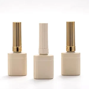 New Customized Logo 11ml Gel Nail Polish Bottle New Design Glass Bottle with Cap Brush for Gel Base Coat Packaging in Stock