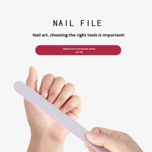New Design 180 Grit Double Sided Half Moon Shape Emery Nail Files Professional Manicurist Use