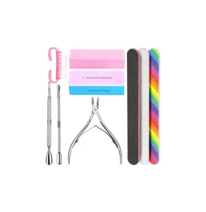 New Design 3pcs Double Sided Rectangular Nail File and Buffer Buffer Block Sponge Polished Nail Brush