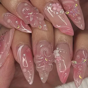 New Design Artificial Fingernails Designer Full Cover False Nail 3D Press on Nail Sets High Quality False Nails