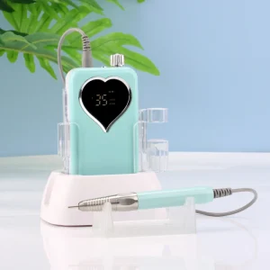 New Design Heart Shape and Multi-function Rechargeable Portable Electric Nail Drill Machine 35000 RPM Professional for Salon