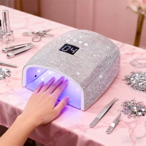 New Design High Power 66W Fast Curing Cordless Pink LED Lamp Professional Nail Dryer UV Led Lamp Rechargeable Nail Lamp