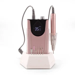 New Design Nail Drill Machine Rose Gold Brushless E file 35.000RPM Rechargeable with Private Logo for Nail Salon