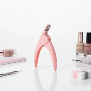 New Design Plastic Nail Clippers Cutter Stainless Steel Blade Straight Edge Acrylic Tips Manicure Guillotine Cut for Custom