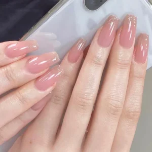 New Design Short False Nails Short Fakes Nails High Quality Acrylic Artificial Nails With Glue for Woman