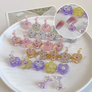 New Designed Flower Shell Nail Acrylic Display Wearing Nail Support Nail Tip Holder Set
