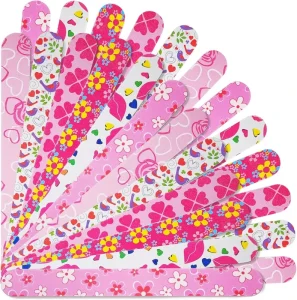 New Double Sided Mini Nail File Flower Printed Nail Buffer Block Colorful a Ongle Manicure Tools Nail Care Tools
