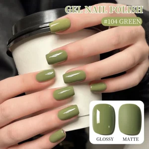 New Fashion 15ml Nail Polish Green Nail Gel Suitable for Nail Salons with Customizable logo