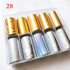 New Fashion Factory 10 Colors 4*100cm Fashion Popular Nail Art Foil Nail Art Sticker Nail Foil
