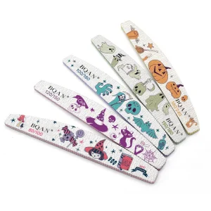 New Halloween Nail File Lima 80 100 150 180 240 Grit Professional Sandpaper Cuticle Remover Buffer Files Manicure Tool Nail File