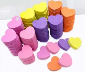 New Heart Shape Pink Black Mini Nail Buffers 100 180 Nail File and Buffer Tools