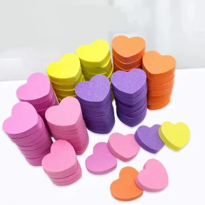 New Heart Shaped Mini Sponge File Polishing and Repairing Nail File