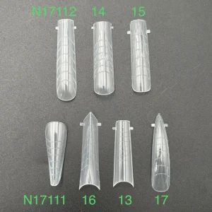 New Multi Designs Professional Manufacturer Transparent Capsule Dual Upper Form Nail Tips
