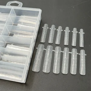 New N17115 Long Square Eu American Hot Extension Nails Capsules Upper Forms Dual System Nail Tips