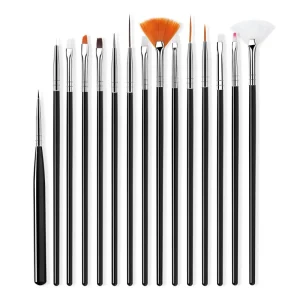 New Nail Art Brushes 15pcs Painting UV Gel French Brush Nail Acrylic Liner Brushes for Nails