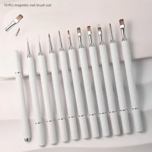 New Nail Brushes Art Special Full Set Round Metal Pen for Nail Liner Brush Nail Supplier