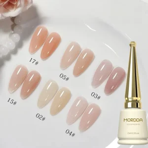 New Nude Nail Polish Gel 15ml Bottle Transparent White Ice Base Nail Gel Suitable for Home Salon Use