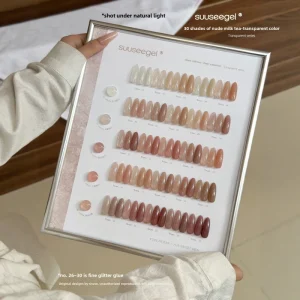 New Nude Translucent Milk Tea 30 Color Set Nail Polish Gel with Lasting Color Fixation for Nail Art Beauty Fairs