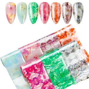 New Product 100cm La Nail Stickers Marble 3D Nail Foil Sticker Starry Sky Transfer Paper Shining Nail Art Decal